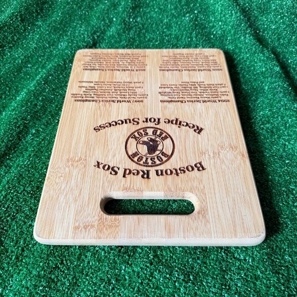 Boston Red Sox World Series Champions Bamboo Cutting Board Recipe for Success - Picture 9 of 11